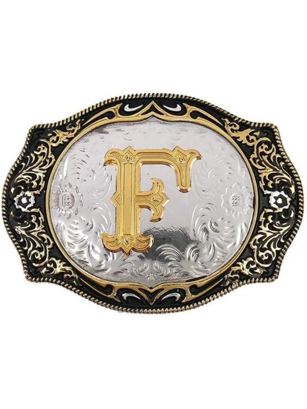 unisex F Imported Cowboy Rodeo Gold Initial Letter Belt Buckle